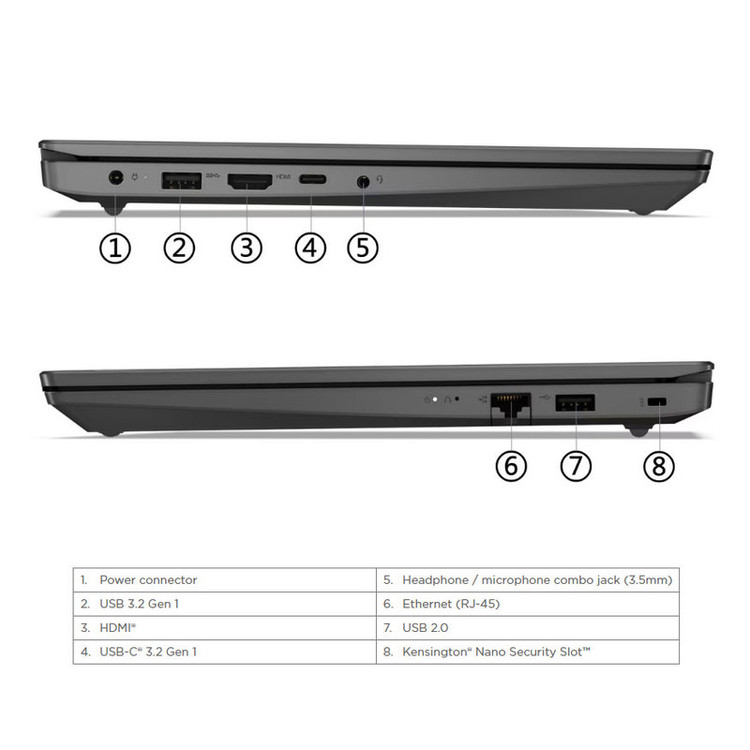 لپ تاپ 15.6 اینچی لنوو مدل V15 G4 IRU-i5 13420H 8GB 512SSD TN