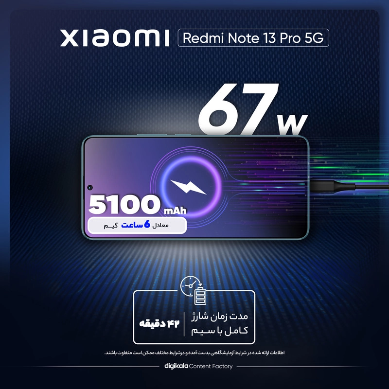 گوشی موبایل شیائومی مدل Redmi Note 13 Pro 5G دو سیم کارت ظرفیت 512 گیگابایت و رم 12 گیگابایت