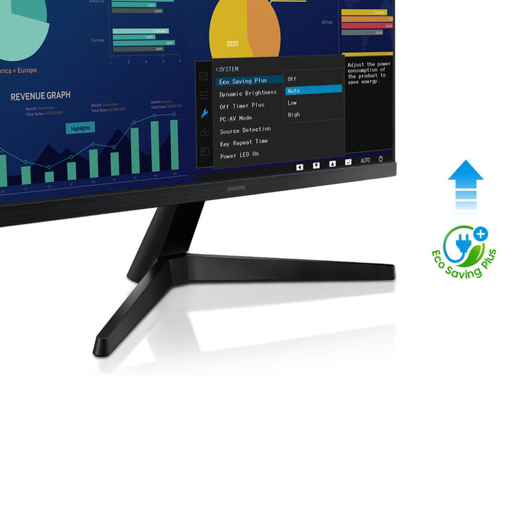مانیتور سامسونگ مدل Essential LS22C310EAMXUE سایز 22 اینچ، رزولوشن Full HD، پنل IPS، نرخ بروزرسانی تصویر 75 هرتز، نسبت تصویر 16:9، یک پورت HDMI و یک پورت D-Sub