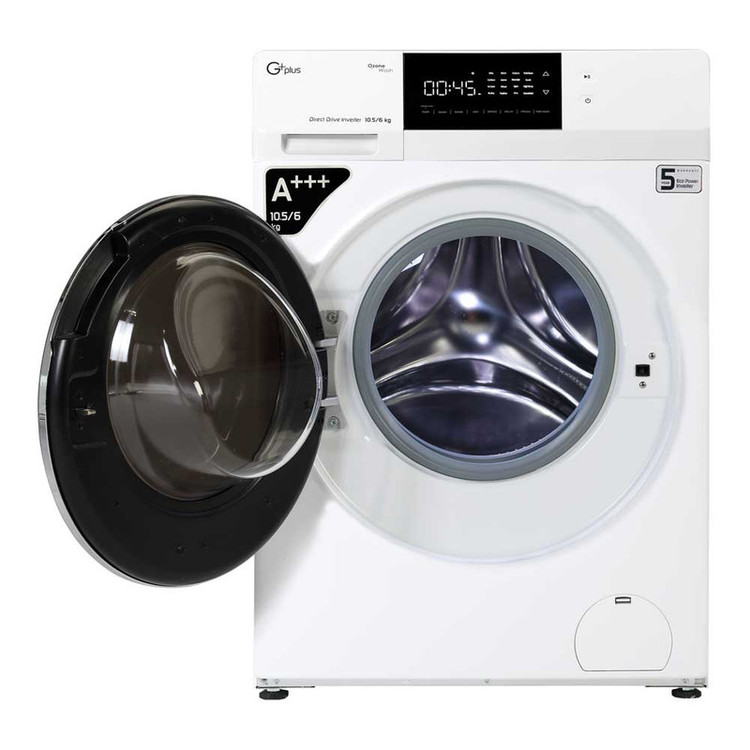 ماشین لباسشویی اتوماتیک جی پلاس مدل GWM-PD106W ظرفیت 10.5 کیلوگرم