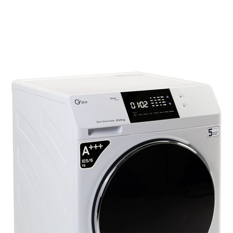 ماشین لباسشویی اتوماتیک جی پلاس مدل GWM-PD106W ظرفیت 10.5 کیلوگرم