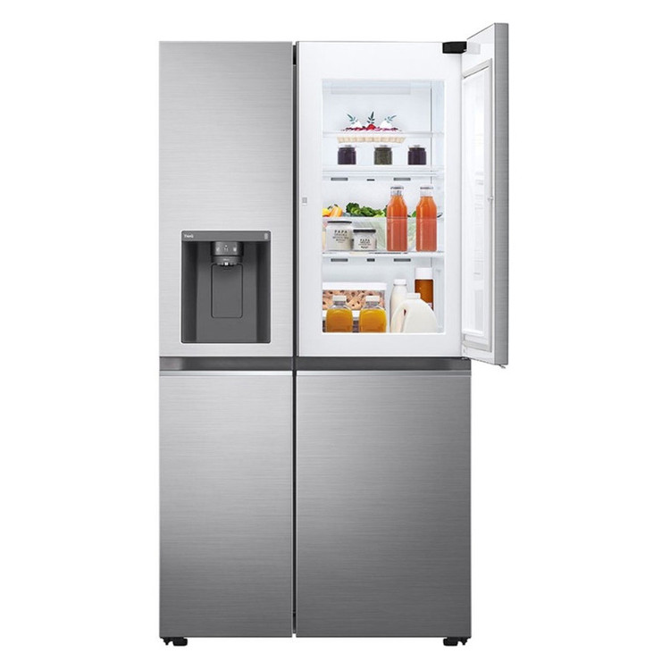 یخچال j257 سیلور . یخچال فریزر ساید بای ساید 24 فوت ال جی مدل GC-J257SMSV