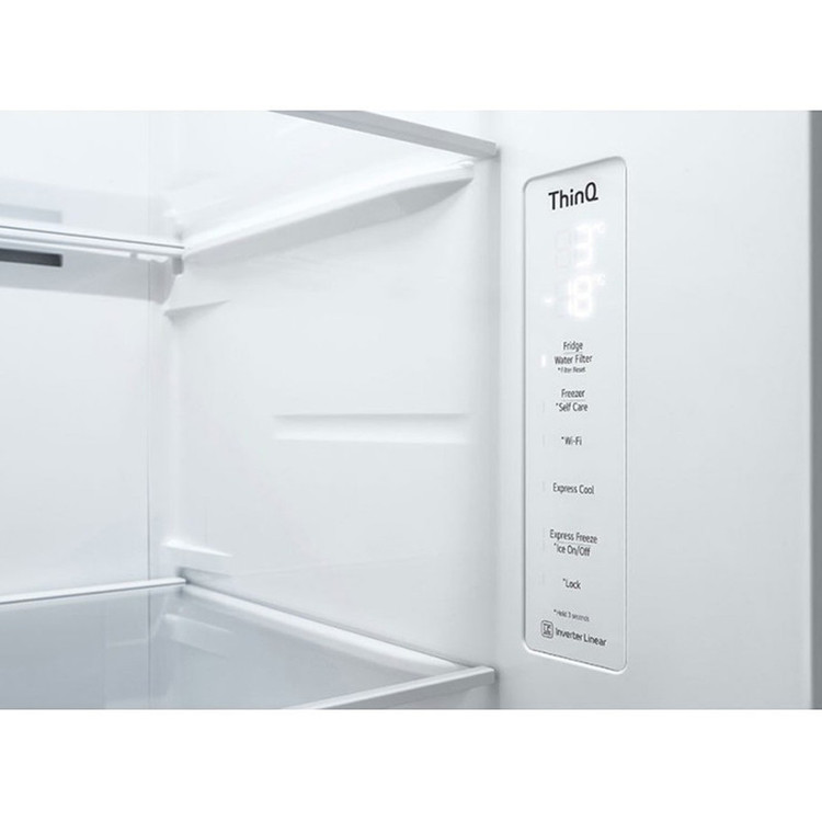یخچال j257 سیلور . یخچال فریزر ساید بای ساید 24 فوت ال جی مدل GC-J257SMSV