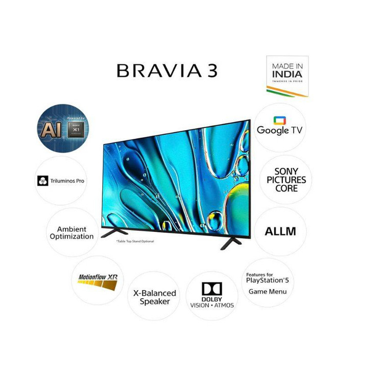 تلویزیون 55 اینچ ال ای دی هوشمند سونی مدل K-55S30 BRAVIA 3