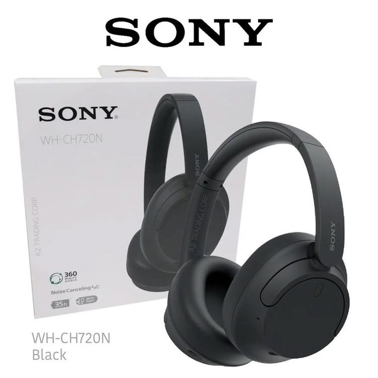 هدفون بلوتوثی سونی مدل WH-CH720N با نویز کنسلینگ فعال (ANC)، درگاه شارژ USB Type-C، دارای اتصالات همزمان به دو دستگاه، طراحی سبک و ارگونومیک
