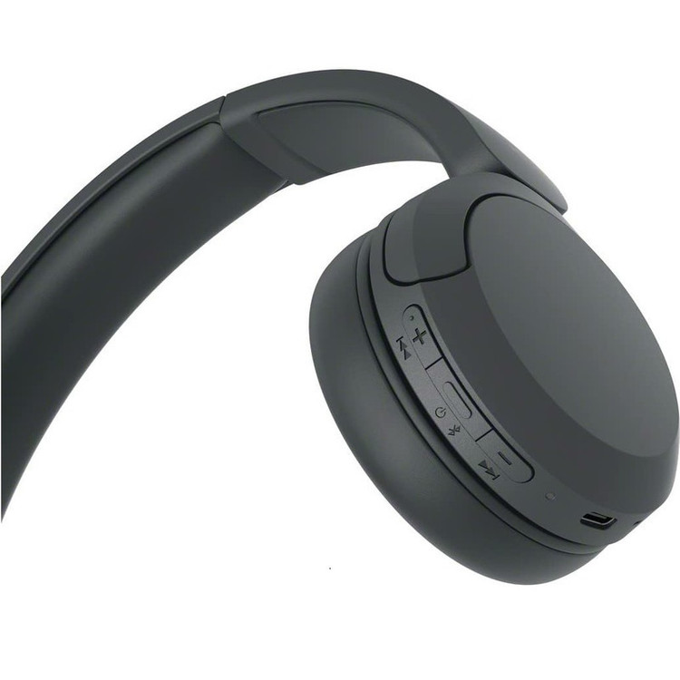 هدفون بلوتوثی سونی مدل WH-CH520 با نویز کنسلینگ فعال (ANC)، درگاه شارژ USB Type-C، دارای پشتیبانی از دستیار صوتی Google Assistant و Siri، طراحی چرخشی برای حمل و نگهداری آسان