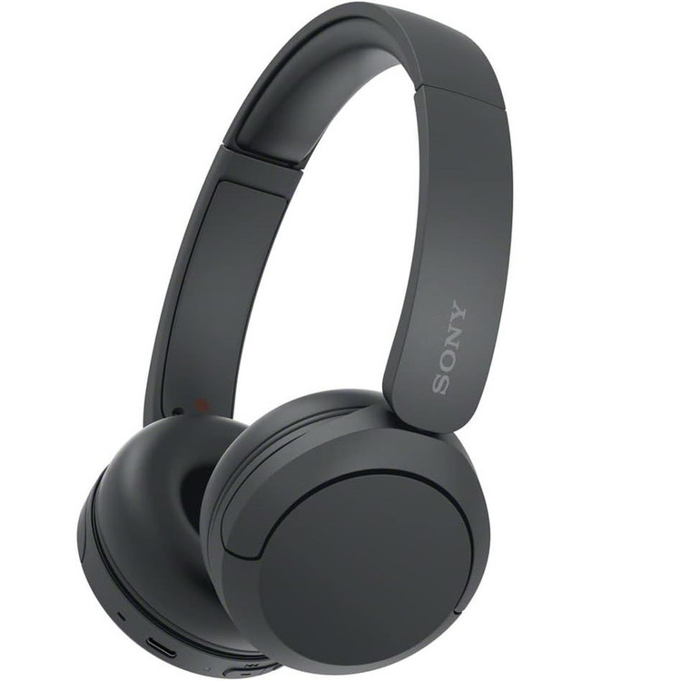 هدفون بلوتوثی سونی مدل WH-CH520 با نویز کنسلینگ فعال (ANC)، درگاه شارژ USB Type-C، دارای پشتیبانی از دستیار صوتی Google Assistant و Siri، طراحی چرخشی برای حمل و نگهداری آسان