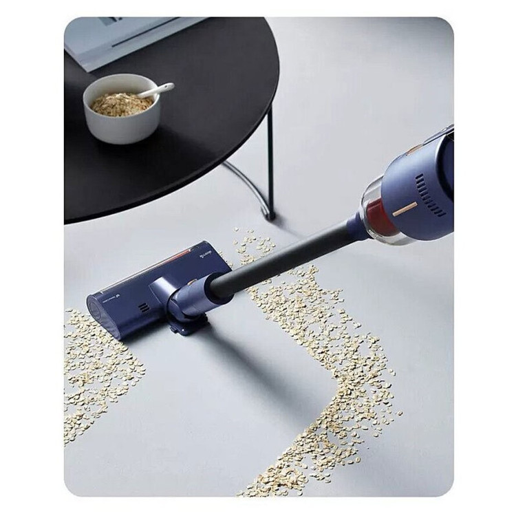 جارو شارژی عصایی درما مدل VC811 با باتری 2200 میلیآمپر ساعت، توان مکش 5.5 کیلو پاسکال، موتور براشلس دو حالت، مخزن 600 میلیلیتر و فیلتر دوگانه HEPA مناسب تمیزکردن کف، مبل و خودرو
