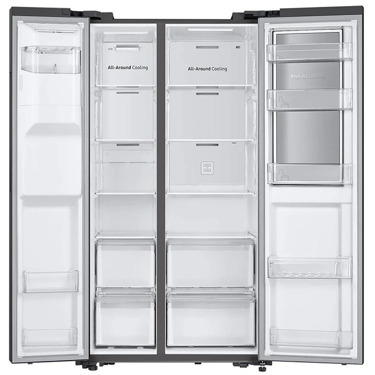 یخچال RF65 دودی کره .یخچال فریزر ساید بای ساید 22 فوت سامسونگ مدل RH65DG54R3S9